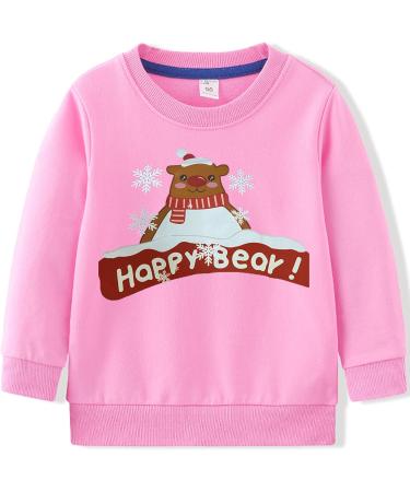 Kids Girls Christmas Jumper Sweatshirt Xmas Reindeer Santa Toddler Tops | Ages 1-7 Years | Long Sleeve Cotton Casual Winter Clothes | Xmas Bear | 6-7 Years - Buy Online on GoSupps.com