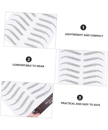 FOMIYES 12 sheets Girls Hairlike Eyebrows Temporary Artificial Eyebrow for Stickers Transfers Sticker False - Buy Online on GoSupps.com