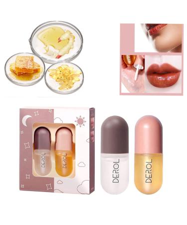Natural Lip Plumper Set - Gloss  Mask  Care | Day & Night Use for Fuller  Hydrated Lips | Reduce Fine Lines