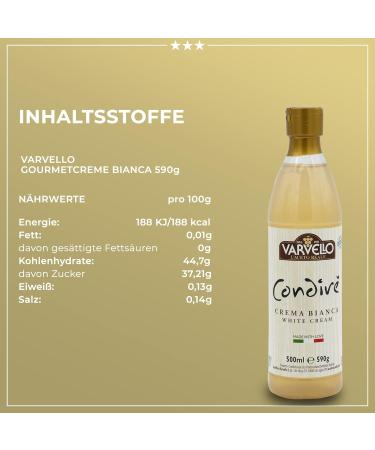 Varvello Balsamic Cream White - Authentic Balsamic Vinegar of Modena IGP 500ml | Buy Internationally - Buy Online on GoSupps.com