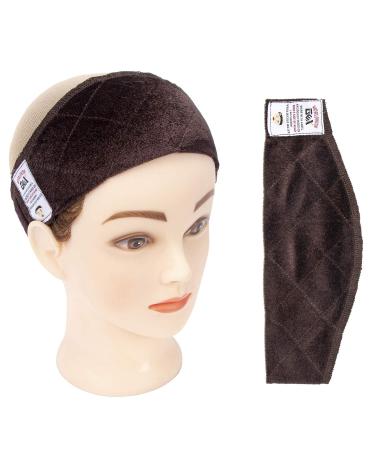 GEX Wig Grip Band Adjustable Wig Comfort Band Headband Flexible Velvet Scarf Wig Comfort Non-Slip Adjustable Fasten Wig Bands With Arch Extra Hold for Women (Brown) - Buy Online on GoSupps.com