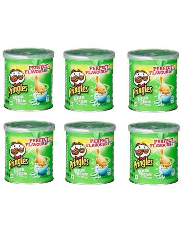 Pringles Pringles Sour Cream & Onion Potato Chips Pack of 6 40g