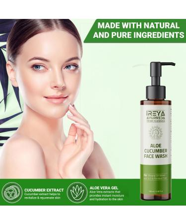 Aloe Vera Cucumber Face Wash 100ml | Vegan Cruelty-Free Cleanser for Men & Women - Buy Online on GoSupps.com