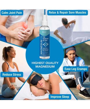 Pure Magnesium Oil Spray Topical Magnesium Spray Magnesium Oil for Feet Skin & Body Easy to Absorb and Use Women & Men(4FL.oz/120ml) - Buy Online on GoSupps.com