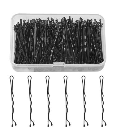 100 pieces hair pins hair clips metal hair clips with storage box black hairpins waveform hair additives for women girls and hairdressing salon