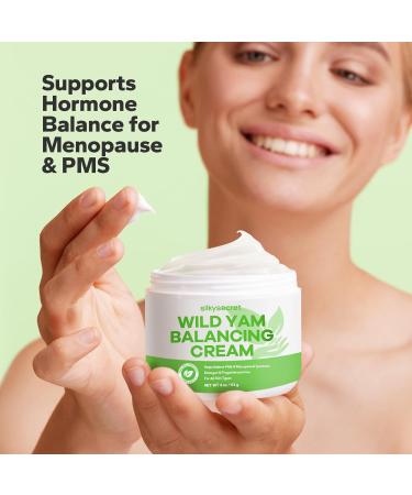 Organic Wild Yam Cream for Hormone Balance | PMS & Menopause Relief | Hot Flash & Night Sweat Support (4 oz - Buy Online on GoSupps.com