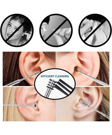 Ear Wax Removal Kit with 6 Pcs One-Piece Design for Adults & Kids - HOTX Ear Cleansing Brush & Storage Box (Black 2) - Buy Online on GoSupps.com