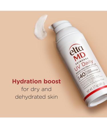 EltaMD UV Daily SPF 40 Face Sunscreen Moisturizer with Zinc Oxide Daily Face Moisturizer with SPF Sunscreen 1.7 oz Pump 1.7 Ounce (2 Pack) - Buy Online on GoSupps.com
