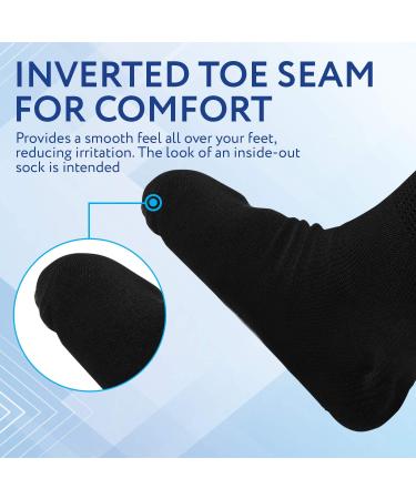 IMPRESA Extra Wide Socks for Men & Women - 2 Pairs for Lymphedema Swollen Feet & Legs - Bariatric Hospital & Cast Socks - Stretches Up to 30 Inches (Black - Buy Online on GoSupps.com