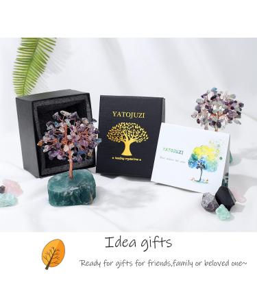 Xiannvxi Feng Shui Tree of Life Crystal Decoration - Fluorite Bonsai with Natural Gemstones for Spiritual Home Decor | International Shipping - Buy Online on GoSupps.com