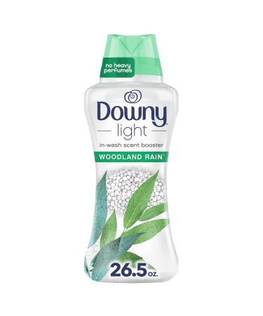 Downy Light Laundry Scent Booster Beads for Washer, Woodland Rain, 26.5 oz, with No Heavy Perfumes Scent Booster Beads 26.5oz
