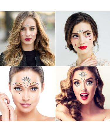 10 Blatter Glitzer Steine - Self-Adhesive Rhinestones for Face & Nail Art | Festival Accessories for Girls & Women - Buy Online on GoSupps.com