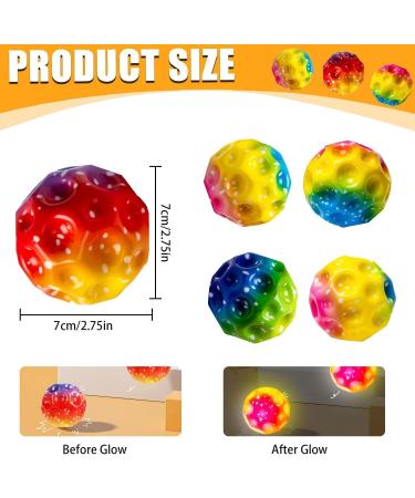 6 Pieces Astro Jump Balls - Bright Moon Bouncing Toy 7cm for Kids - High Jumping Rubber Balls for Parties - Buy Online on GoSupps.com