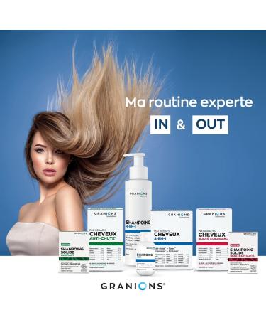 GRANIONS - 4-IN-1 SHAMPOO - All hair types Strengthens + Hydrates + Protects + Softens Biotin - Aloe vera - Rice protein extract - Honey extract Travel size 100 ml - Buy Online on GoSupps.com