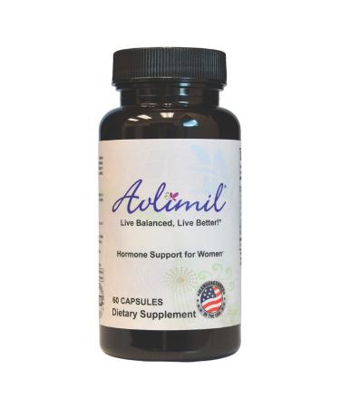 Avlimil Hormone Balance & Menopause Support | Mood Swings Hot Flashes Night Sweats and Irritability - Isoflavones Black Cohosh Raspberry Valerian Sage Red Clover Lemon Balm - 1-Month