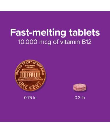 Webber Naturals Vitamin B12 10,000 mcg Ultra Strength Fast-Melting Tablets - 40 Count | Energy Metabolism, Immune & Heart Health Support | Gluten Free, Non-GMO, Vegan - Buy Online on GoSupps.com