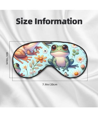 Double-Sided Cartoon Frog & Floral Eye Mask | Unisex Sleep Shade Cover | Best Sleep Aid for Travel & Home - Buy Online on GoSupps.com