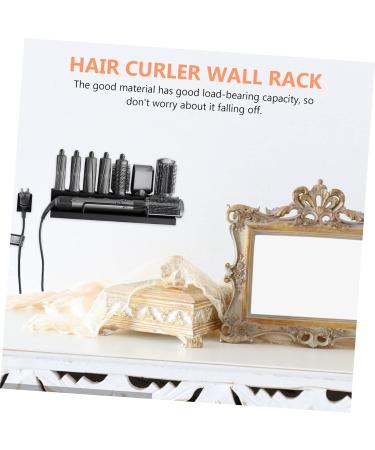 Baluue Curling Iron Rack Hair Curler Holder Hair Dryer Stand Kickstand Styler Holder Black Stainless Steel - Buy Online on GoSupps.com