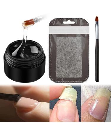 Nail Glue Instant Cracked Nail Repair Gel Nail Treatment Repair Gel Nail Repair Kit for Broken Natural Nails Split Nail Repair Glue Gel Nails Nail Repair Projection Gel Mottled(20g With Brush) 20g(With Brush) - Buy Online on GoSupps.com