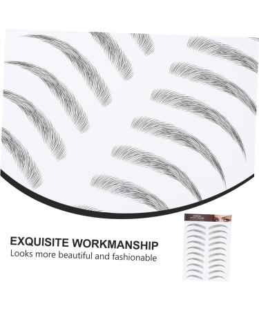 Balacoo 12 Sheets Waterproof Eyebrow Stickers Black Stickers Fake Eyebrows Imitation Eyebrow Sticker Man - Buy Online on GoSupps.com