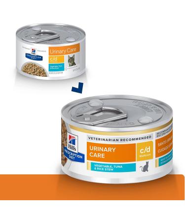Hill's Prescription Diet c/d Multicare Urinary Care Wet Cat Food Tuna & Vegetable 2.9 oz (Pack of 24) - Buy Now - Buy Online on GoSupps.com