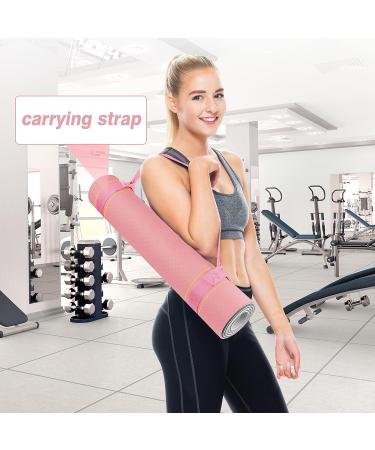BOBO BANANA Eco-Friendly 1/4 TPE Yoga Mat 72x24 - Non-Slip Exercise Mat for Men & Women - Pink - Buy Online on GoSupps.com