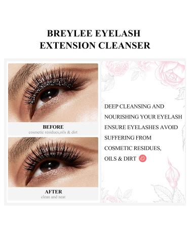 BREYLEE Eyelash Extension Cleanser Set - 3-Pack Eyelash Shampoo, Foam & Brushes - Paraben & Sulfate Free - 60ml, Ideal for Salon and Home Use - Buy Online on GoSupps.com