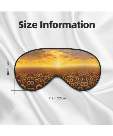 SSIMOO Sunflower Field Sunset Eye Mask | Ultra-Soft Light-Blocking for Restful Sleep - International Shipping Available - Buy Online on GoSupps.com