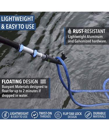 Eversprout Telescoping Boat Hook | Floats, Scratch-Resistant, Sturdy Design | Durable Lightweight 3-Stage Aluminum Pole | 12ft Reach for Boating Accessories - Buy Online on GoSupps.com