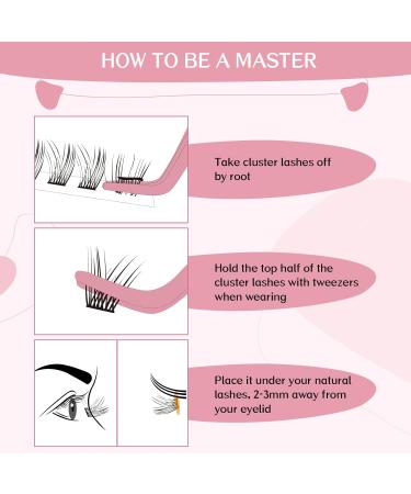 72 Pcs Cluster Lashes DIY Eyelash Extensions - Attraction D-14mm - Easy to Apply Individual Lashes for Home Use - Buy Online on GoSupps.com