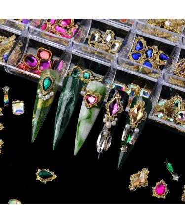 240Pcs Nail Art Rhinestones Kit - Luxury Crystal Diamonds for Nail Design - Multi-color Gems for Nails Crafts - 24 Styles - Buy Online on GoSupps.com
