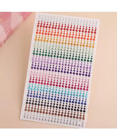 Rhinestone Stickers 3/4/5mm - 15 Colors Self-Adhesive Face Gems for Makeup & Crafts | Body Bling Jewels & Eye Decals for Women & Girls - Buy Online on GoSupps.com