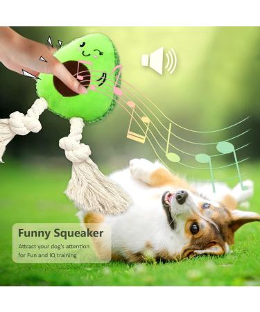 Buy Aeitpet Green Avocado Dog Toys - Squeaky Plush & Crinkle Paper for Large & Small Dogs - Buy Online on GoSupps.com