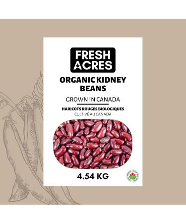 Organic Kidney Beans Canadian Grown Bulk Dry 4.54 Kg Fresh Acres - Buy Online on GoSupps.com