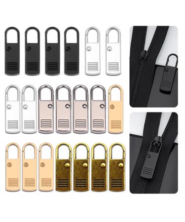 Zipper Zipper replacement 20 pieces universal zipper Zipper zipper pendant metal rice closure repair removable zippers puller zipper tabs