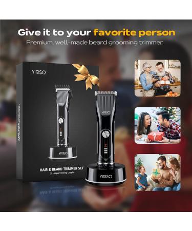 Professional Beard Trimmer & Hair Clipper for Men - Cordless Waterproof 35 Length Settings Adjustable Dial Perfect Gift - Buy Online on GoSupps.com
