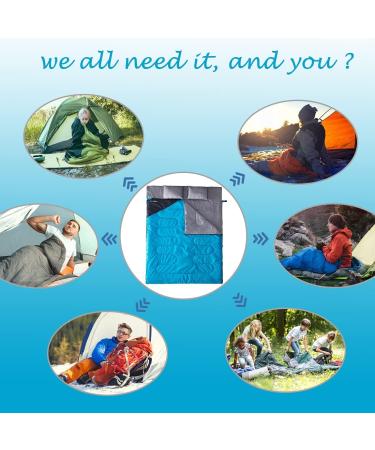 Tuphen Double Sleeping Bag with 2 Pillows - Queen Size XL for 2 People - 3 Season Waterproof Adults Sleeping Bag for Camping, Backpacking, Hiking - Lake Blue Grey - Buy Online on GoSupps.com