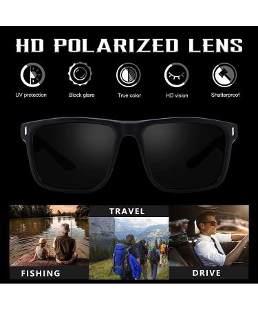 BangLong Polarized Sports Sunglasses for Men and Women - Black/Grey Designer Style - Buy Online on GoSupps.com