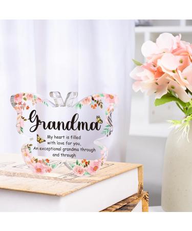 Grandma Birthday Gifts Best Grandma Gifts Presents for Grandma Gifts for Grandma Butterfly-Shaped Acrylic Plaque Nanny Gifts Granny gifts Nana Gifts Great Grandma Gifts Grandma Gift - Buy Online on GoSupps.com