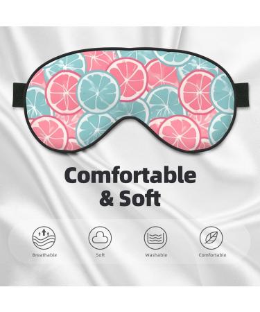 Blue Citrus Slices Unisex Adjustable Buckle Sleep Eye Mask - Perfect for Travel Yoga & Naps - Buy Online on GoSupps.com