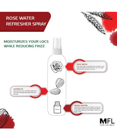 Made For Locs Vegan Rose Water Refresher Spray | Moisturizer and Deodorizer | Delightful Rose Scent (3.4 oz) Rose 3.4 Fl Oz (Pack of 1) - Buy Online on GoSupps.com