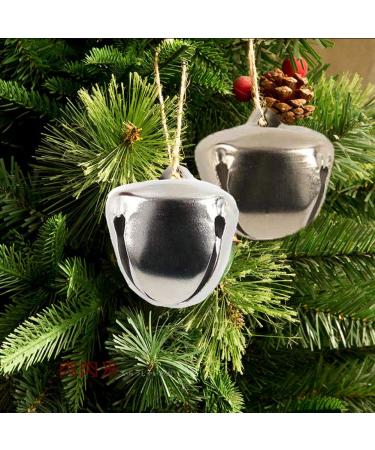 KISEER 100 Pcs 1 Inch Silver Jingle Bells Bulk for DIY Christmas Decoration - Buy Online on GoSupps.com