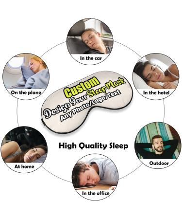 Personalized Custom Sleep Mask with Adjustable Soft Eye Masks - Add Your Design & Photo | Customizable Gift - Linen Material - 1 Count - Buy Online on GoSupps.com