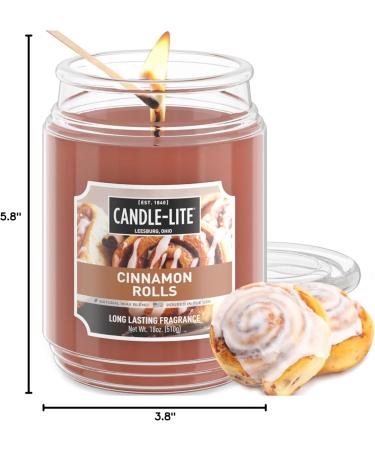 Candle-lite Cinnamon Pecan Swirl Scented Candle - 18 oz Aromatherapy Candle with 110 Hours Burn Time - Brown Color - Perfect for Home Fragrance - Shop Now - Buy Online on GoSupps.com