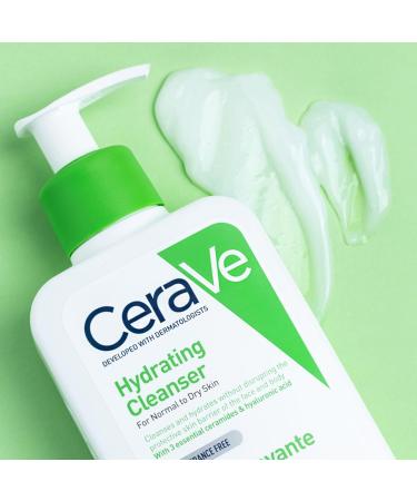 CeraVe Hydrating Cleanser 562ml for Normal to Dry Skin with Hyaluronic Acid & Ceramides - Buy Online on GoSupps.com