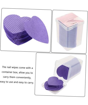 SOESFOUFU 200 Sheets Eyelash Cleaning Pads Travel Glue Cotton Pads Nail Polish Remover Clean Wipes Cleaning Gel Dip Powder Nail Remover Nail Wipes for Gel Nails Tool 4.80X4.80X0.10CM Purple - Buy Online on GoSupps.com