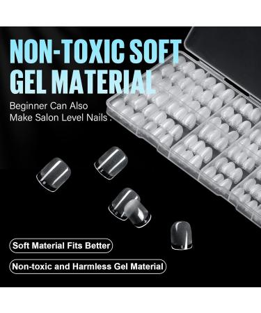 Tomicca Quadrat Artificial Nail Tips - 504 Ultra Short Gel Tips for DIY Nail Art & Studios | 12 Sizes French Full Cover Nail Tips - Buy Online on GoSupps.com