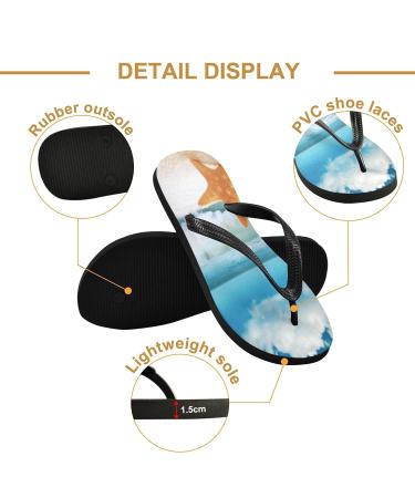 Mnsruu Ocean Wave Flip Flops | Sand Beach Summer Sandals for Men & Women | Travel Home & Spa Use | XS Size - Buy Online on GoSupps.com