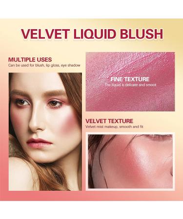 BEFIVECOK Liquid Blush - Natural Matte Velvet Finish - Peach Pink Shade - Buy Online on GoSupps.com
