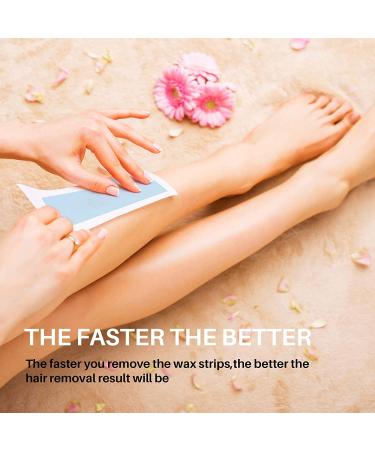 Hair Removal Wax Strips for Arms, Legs, Underarms, Eyebrows, Bikini, Brazilian - 64 Strips with Calming Oil Wipes - Buy Online on GoSupps.com